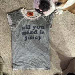 Vintage juicy couture “all you need is juicy” reversible tee